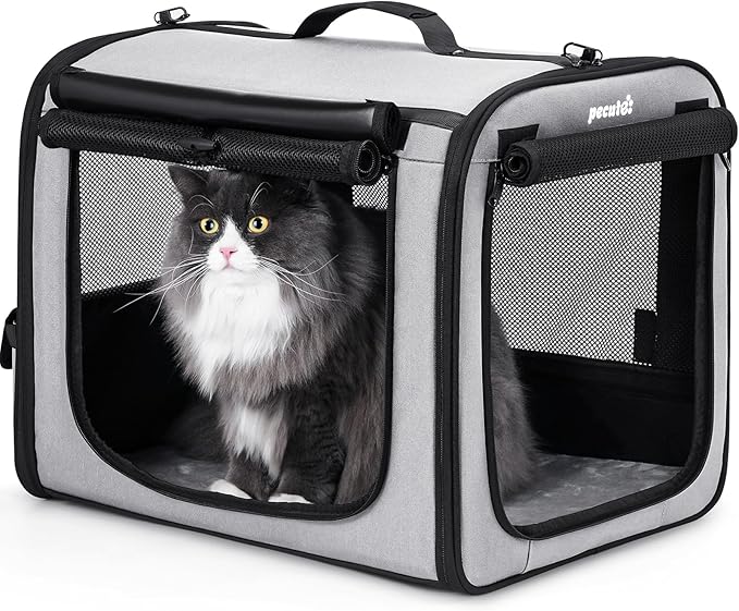 Pecute Dog Car Carrier Light Weight 19.7×16.9×14.8in, Dog Carrier Easy to by pecute
