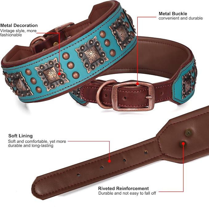 PET ARTIST Genuine Leather Dog Collar - Image 5