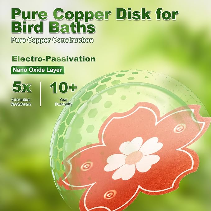 Bird Bath Purification Disk, 99.99% Pure Copper Disc - Image 5