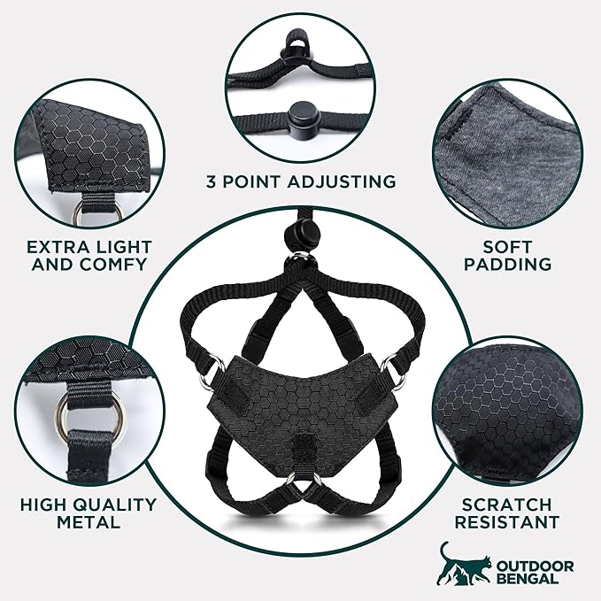 Houdini™ Escape Proof Kitten Harness and Leash Set by OutdoorBengal – Turquoise - Image 8