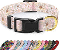 Reflective Dog Collar for Large Dogs, Cute Flower Theme Adjustable Heavy-Duty by TMOODEL