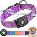 Airtag Dog Collar with Waterproof Air Tag Holder, Luminous Reflective, Soft by OKVSKO