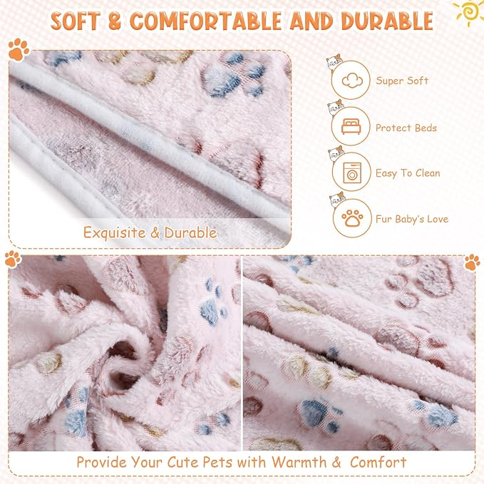 Tatuo 4 Pcs Dog Blanket for Pet Cat Blankets Indoor Puppy Teething Stuff Toys - Image 5