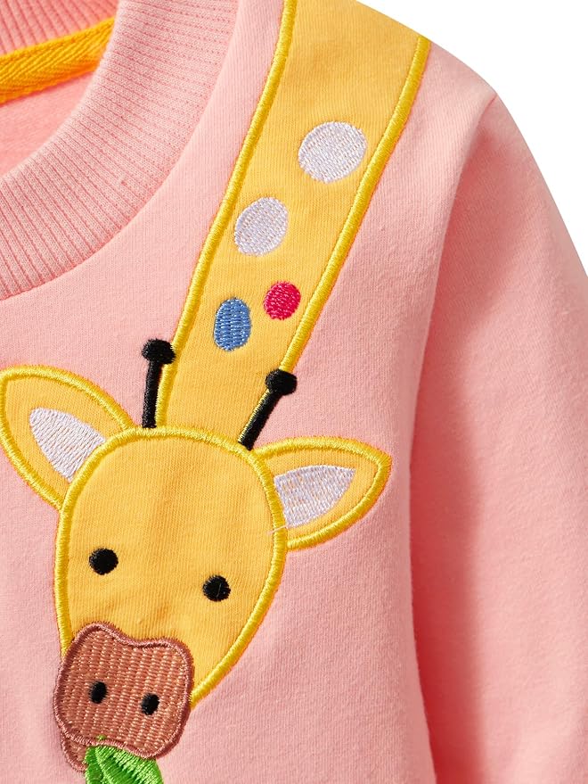 Toddler Baby Girls Cotton Sweater, Long Sleeve Crewneck Sweatshirt Pullover - Image 5