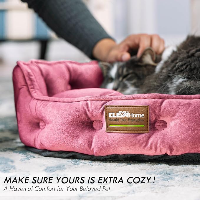 ClevaHome Cat Dog Bed for Small Pets up to 15lbs - Image 2