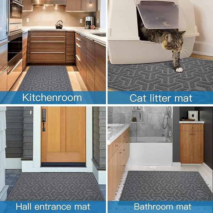 UPSKY Cat Litter Mat, Litter Trapping Mat Soft on Kitty Paws, Large Litter Box - Image 6
