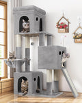 Globlazer Cat Tower for Multiple Indoor Cats, 52 inch Heavy Duty Cat Tree by Globlazer