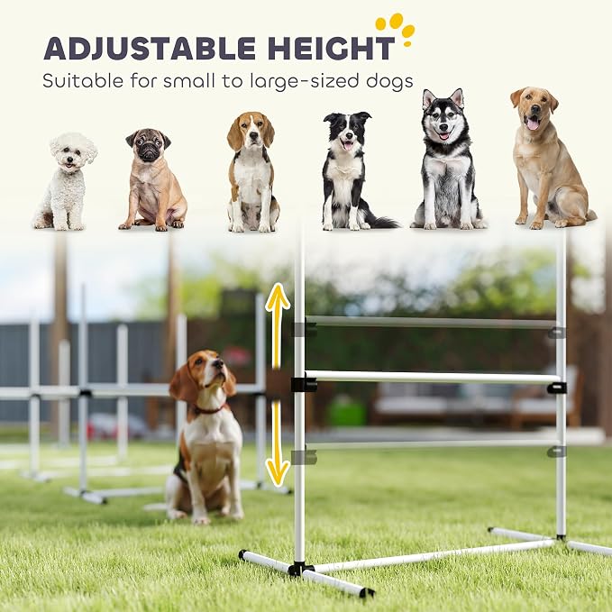 PawHut 6 Piece Dog Agility Training Equipment - Image 4
