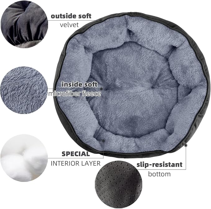 Asvin Medium Dog Bed for Medium Dogs, Large Cat Beds for Indoor Cats, Pet Bed - Image 4