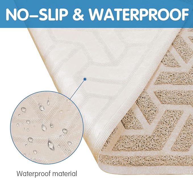 UPSKY Cat Litter Mat, Litter Trapping Mat Soft on Kitty Paws, Large Litter Box - Image 5