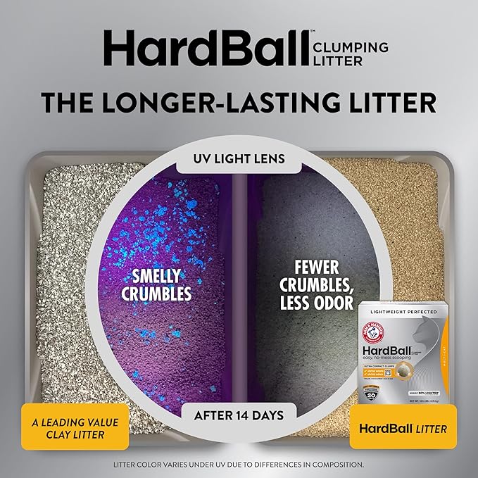 ARM & HAMMER Hardball Lightweight Platinum Multi-Cat Clumping Cat Litter Odor - Image 3