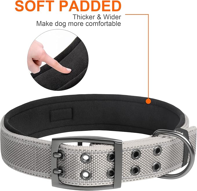Fida Heavy Duty Dog Collar 1.5” Width, Ultra Soft Neoprene Padded, Adjustable - Image 4