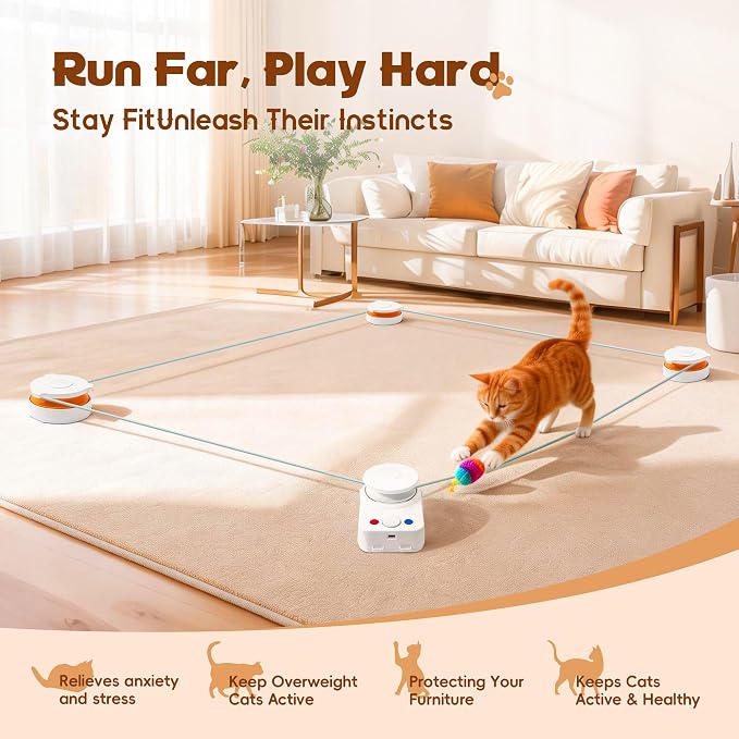 Interactive Cat Toy for Indoor Cats – Automatic Moving & Enrichment Toy for - Image 2