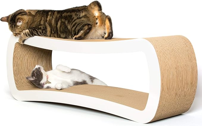 PetFusion Jumbo Cat Scratcher Lounge, and Hide100% Recyclable Cardboard Cat by PetFusion
