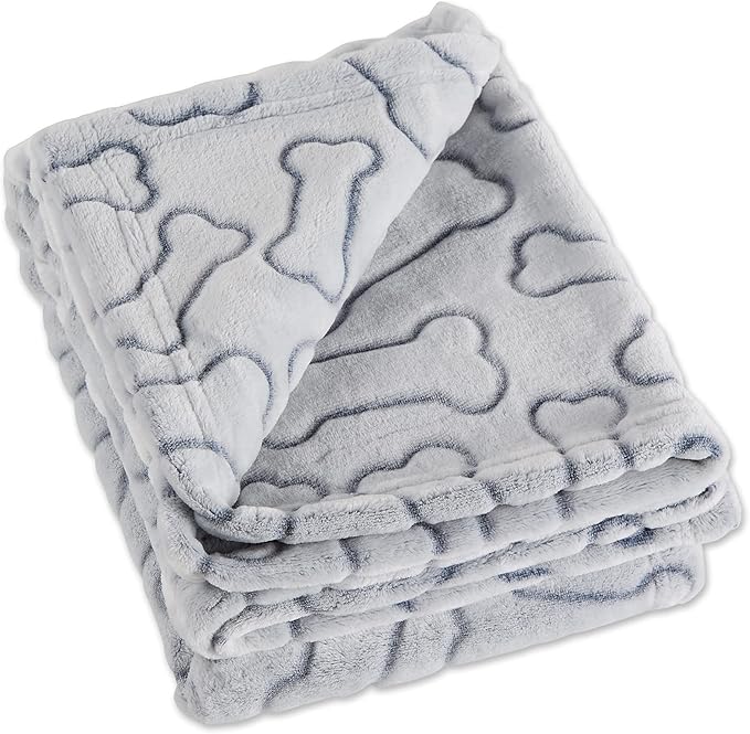 Bone Dry Embossed Bone Print Pet Blanket by BoneDry