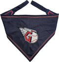 Pets First MLB Cleveland Guardians TIE Bandana, Small/Medium. Dog Bandana Scarf by PETSFIRST