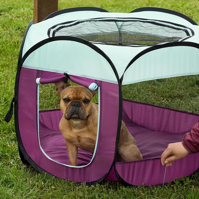 Furhaven Portable Dog Playpen Cat Tent, Pet Playground, Kennel Foldable Indoor - Image 2