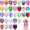 30 Pcs Tie Dye Dog Bandanas for Small Dogs Medium Stitch Dog Bandana Bulk by Bestwishforyou