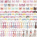 Reginary 100 Pieces Dog Bow Tie Collar Set Include 40 Dog Neckties, and 30 by Reginary