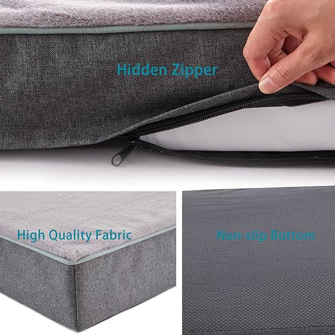 Orthopedic Memory Foam Dog Bed, Cooling Dog Beds Waterproof Pet Bed - Image 4
