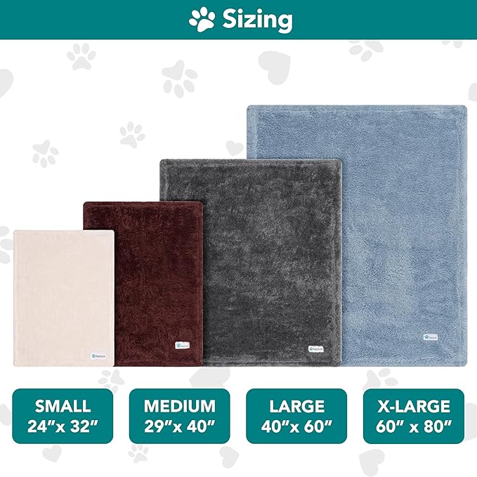 PetAmi Dog Blanket for Large Medium Dogs Blue, Fluffy Soft Puppy Blanket - Image 7