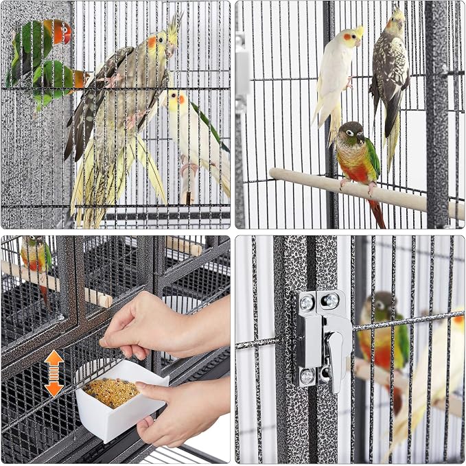 Yaheetech 41.5" Stackable Divided Breeder Breeding Parakeet Bird Cage - Image 5