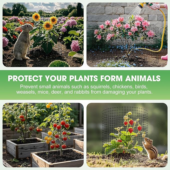 18 PCS Plant Protector from Animals, 6 Pack 12x12 Inch Metal Plant Cages - Image 5