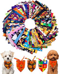 PET SHOW 50 Pack Halloween Small Dog Bandanas Bulk XS Washable Puppy Girl Boy by PETSHOW