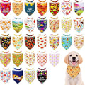 30 Pcs Fall Dog Bandanas Bulk 25 Inch Stitch Edge Dog Bandanas by Bestwishforyou