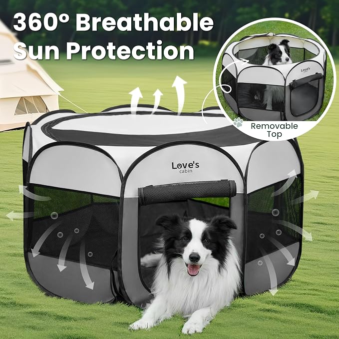 Love's cabin Pet Puppy Dog Playpen, Small Dog Tent Crates Cage Indoor/Outdoor - Image 9