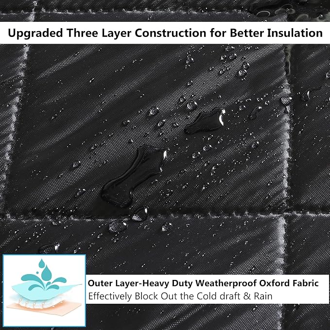 Reversible Wide Magnetic Thermal Insulated Door Curtain - Image 4