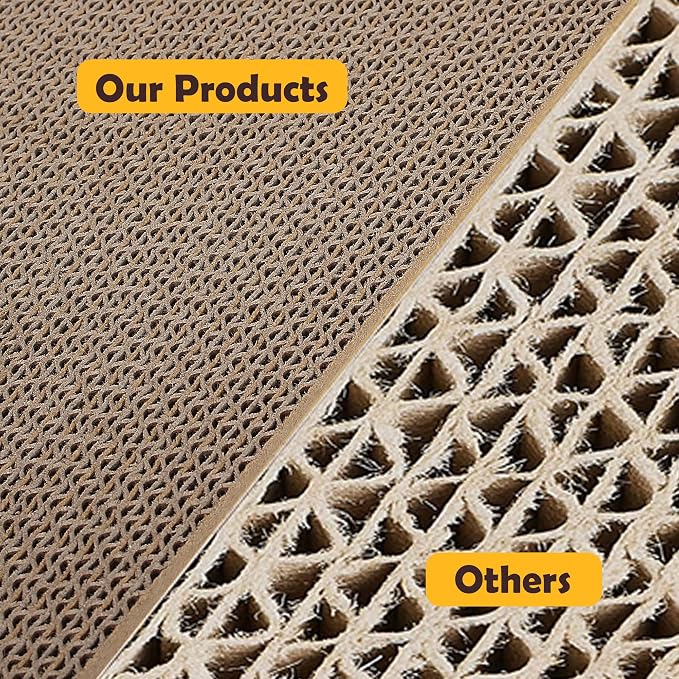 Cat Scratcher, 17.3"L x 7.9"W x 4.7"H, Reversible Design - Image 4