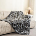 Dog Blanket Paw Bone Pattern 1 Pack 1 Super Soft Warm Flannel Sofa Cover Car by AIWEKHOME
