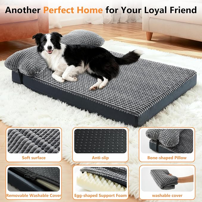 KISYYO Orthopedic Dog Beds for Extra Large Dogs - Image 7