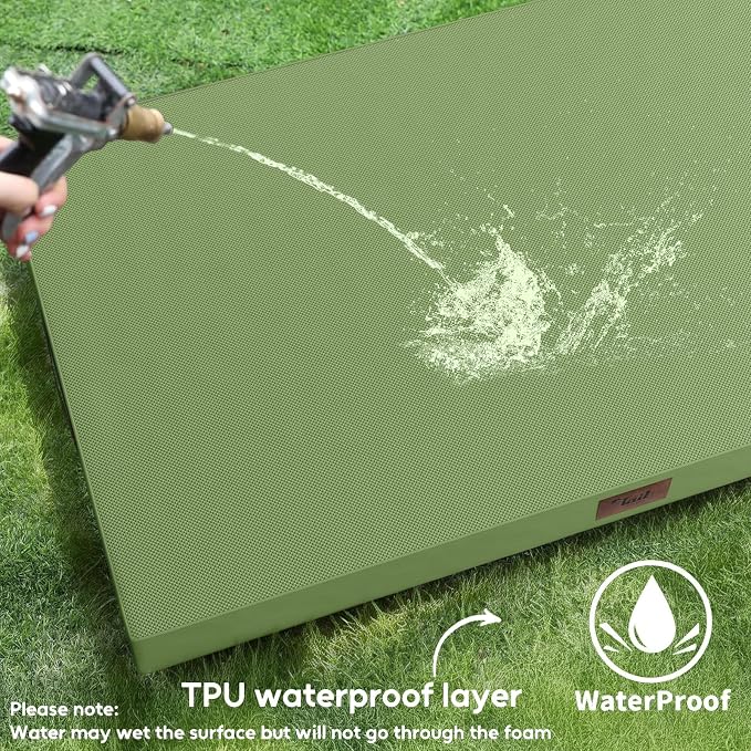 Outdoor Large Washable Dog Bed, Orthopedic Egg Crate Foam Dog Crate Mat - Image 4