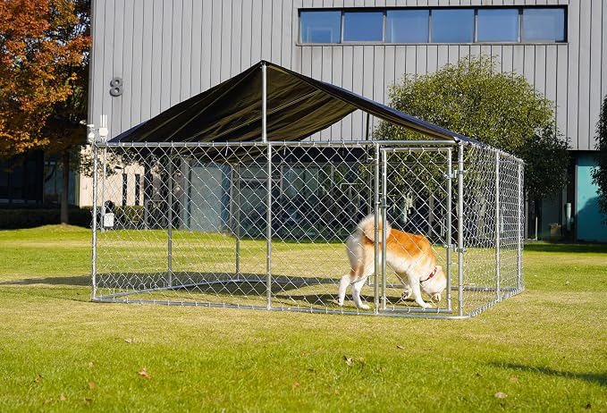 120"x 120" Outdoor Dog Enclosure Heavy Duty Dog Kennel House Mesh Dog Big Cage - Image 7