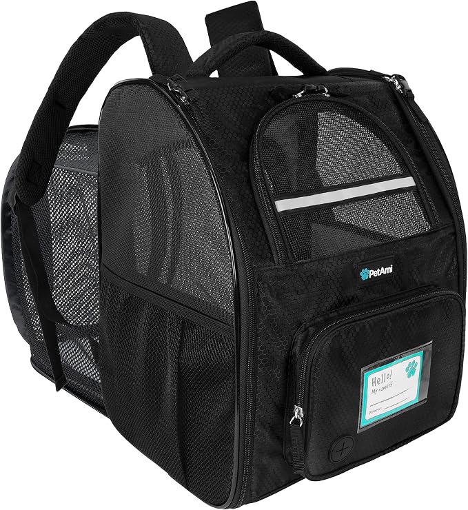 PetAmi Dog Cat Backpack Carrier, Expandable Pet Carrier Backpack by PetAmi