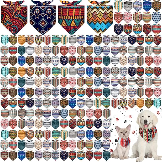 Amylove 120 Pcs St. Patrick's Day Dog Bandanas Bulk Holiday Triangle Dog Pack by Amylove