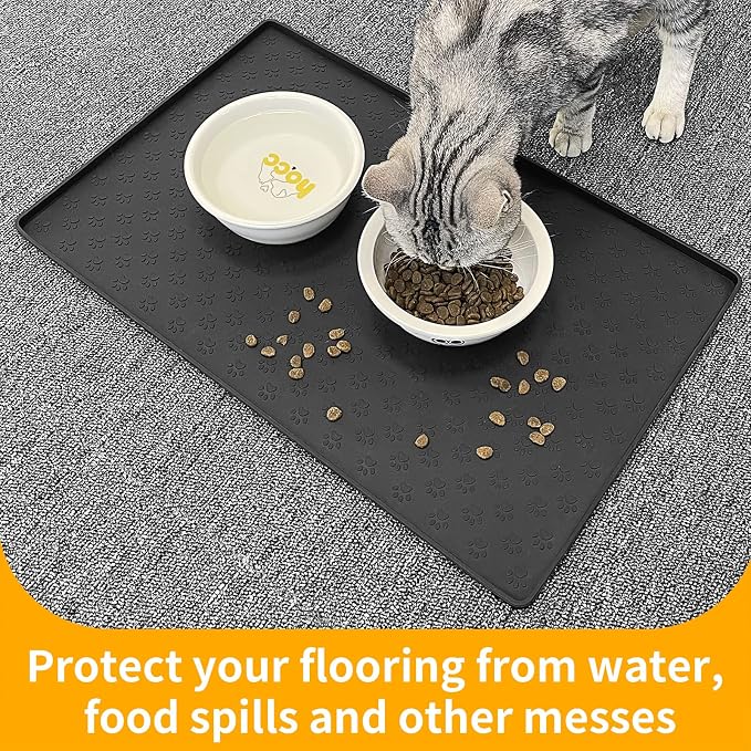 Ptlom Silicone Pet Placemat for Dog and Cat, Waterproof Anti-Slip Pet Feeding - Image 5