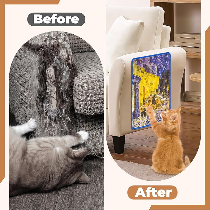Sisal Cat Scratcher Mat, Cat Wall Scratcher - Image 6
