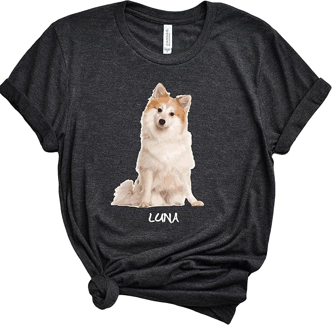 Custom Dog Photo Shirts, Add Your Pet's Photo and Pet's Name, Personalized Dog by Handmade