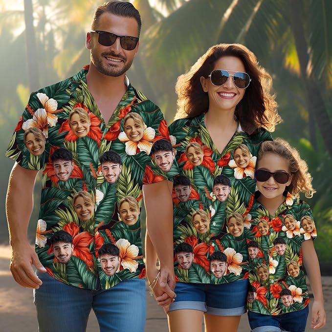 Custom Hawaiian Shirt with Face Photo Picture - Image 3