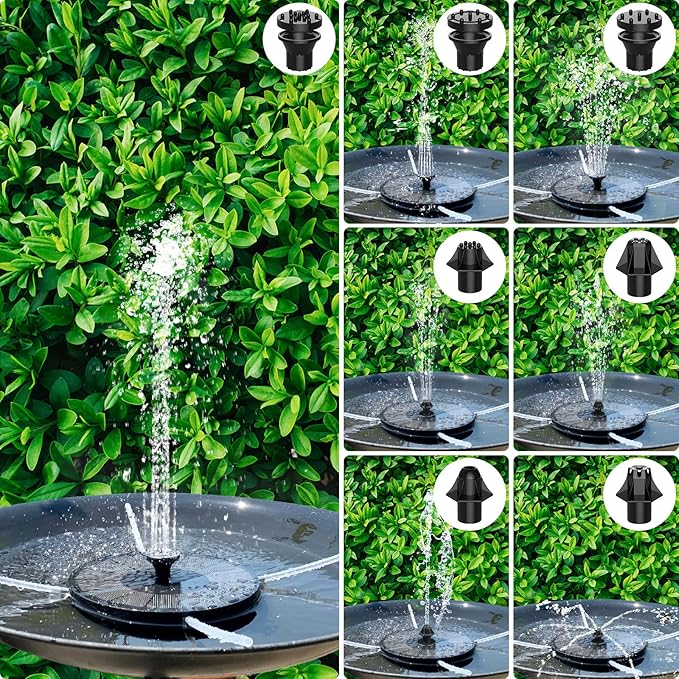 Solar Fountain, Floating Solar Powered Water Fountain Pump - Image 5