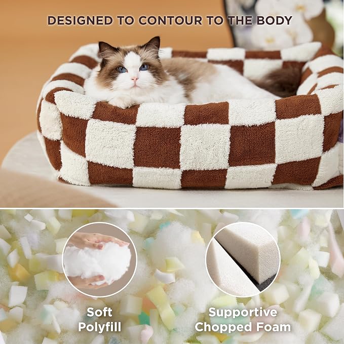LE SURE Cute Dog Bed for Small Dogs & Cats- Washable Puppy Beds, Cozy Rectangle - Image 3