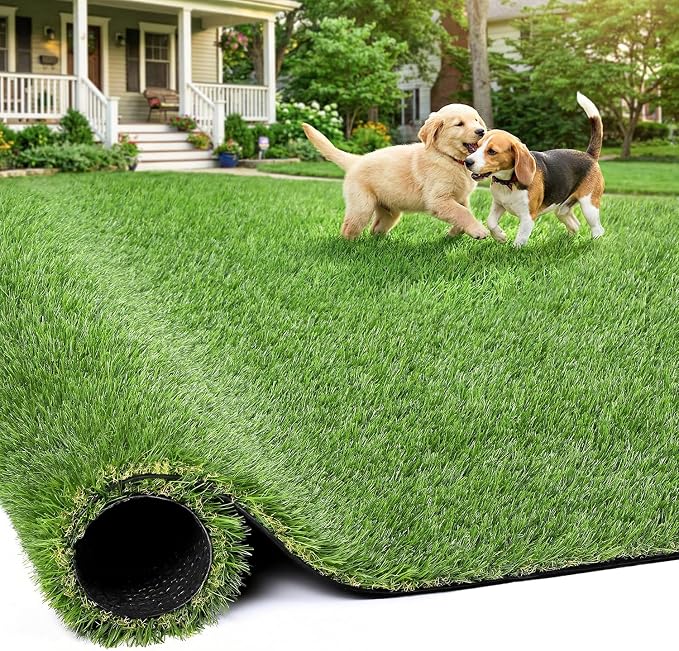 Artificial Grass Rug Indoor Outdoor, 5 x 6FT Faux Grass Turf by JOCOEVOL