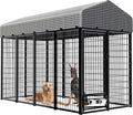 Large Dog Kennel Outside with Roof, Heavy-Duty Indoor Outdoor Dog Run Dog by Kicari
