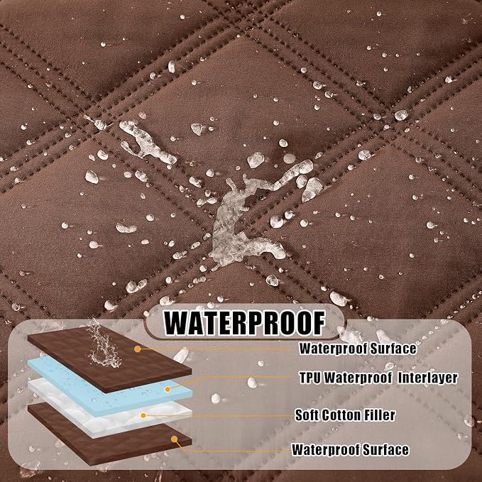 Smiry Waterproof Dog Bed Cover Blanket 52x82, Soft Reversible Pet Blanket - Image 2