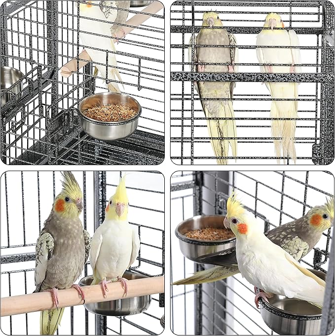 Yaheetech Extra Large Bird Cage 63'' Open Play Top Bird Cage - Image 4