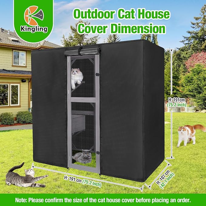Kingling Outdoor Cat House Cover Fits - Image 2