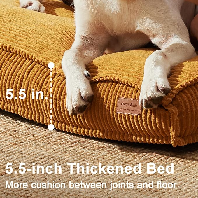 FUKUMARU 5.5-Inch Thick Dog Bed Mat, Washable Cat Bed - Image 2